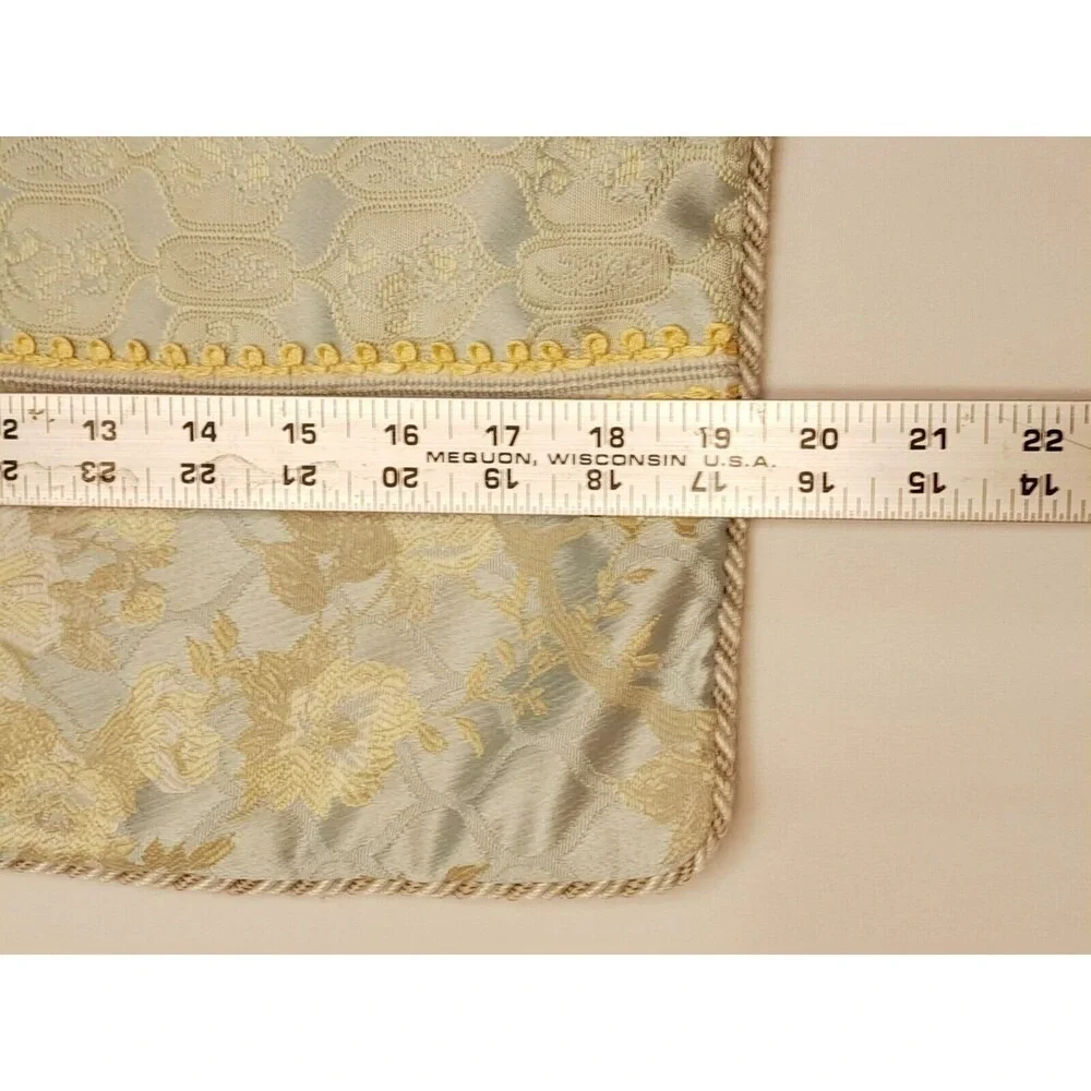 CROSCILL Home 1- Pillow Sham Floral Gold and Blue Standard  Appx 19'‎ x 25'
